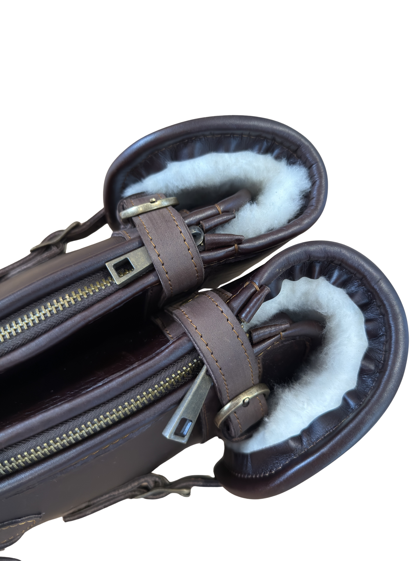 Acasia Leather Double Shotgun Bag