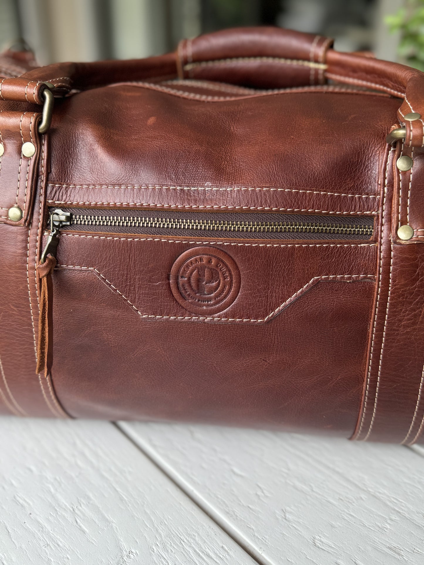 Maisha weekender bag tobacco leather