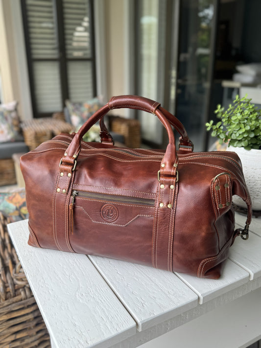 Maisha weekender bag tobacco leather